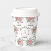 kerstbalpatroon papieren bekers (Voorkant)