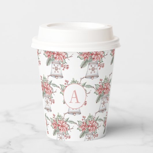 kerstbalpatroon papieren bekers (Voorkant)