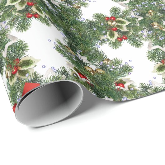 kerstbalsem Garland Pattern-pakpapier Cadeaupapier (Rol Hoek)