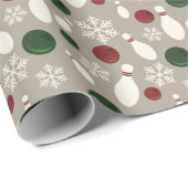 kerstbalspelden en snowflake-omslagpen cadeaupapier (Rol Hoek)