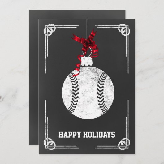 kerstbalspeler kerst-Kaarten Feestdagenkaart (Voorkant / Achterkant)