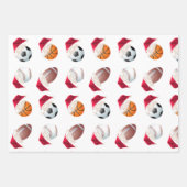 kerstbalsport Funny Santa Holiday Set Inpakpapier Vel (Voorkant 3)