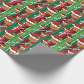 kerstbalval cadeaupapier (Hoek)