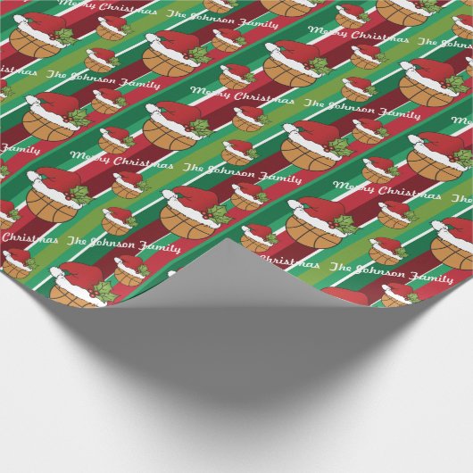 kerstbalval cadeaupapier (Hoek)