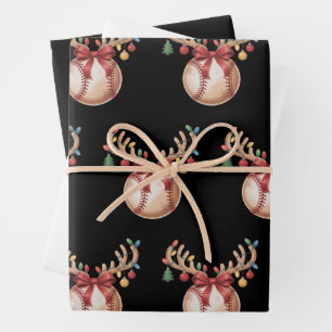 Kerstbalverliefde Cadeauspeler Xmas Sport Inpakpapier Vel