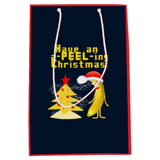 Kerstbanan Medium Cadeauzakje (Voorkant)
