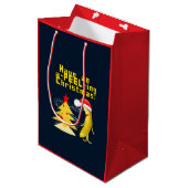 Kerstbanan Medium Cadeauzakje (Voorkant Gekanteld)