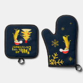 Kerstbanan Ovenwant & Pannenlap Set (Voorkant)
