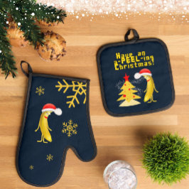 Kerstbanan Ovenwant & Pannenlap Set