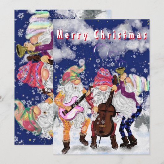 kerstband - Happy Song - Fun - Tekening (Voorkant / Achterkant)