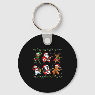 Kerstband Kerstman Elf Rendier Gitaar Rock En Sleutelhanger