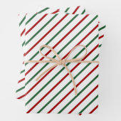 Kerstband Rood wit Inpakpapier Vel (In situ)