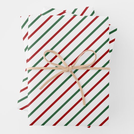 Kerstband Rood wit Inpakpapier Vel (In situ)