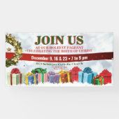 Kerstbanieren voor Kerk- of vakantiegangers Spandoek (Horizontaal)