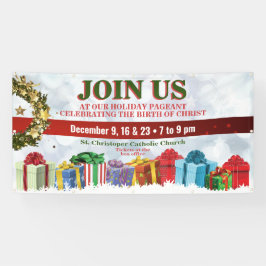 Kerstbanieren voor Kerk- of vakantiegangers Spandoek