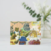 Kerstbanket in dierenland feestdagenkaart (Staand voorkant)