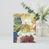 Kerstbanket in dierenland feestdagenkaart (Staand voorkant)