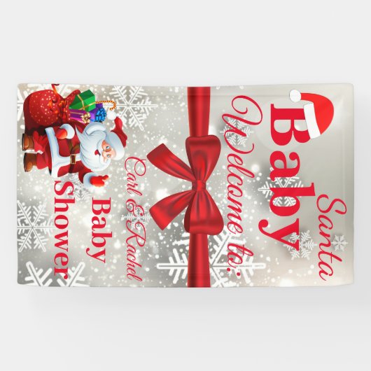 kerstbanner Baby shower Spandoek (Horizontaal)