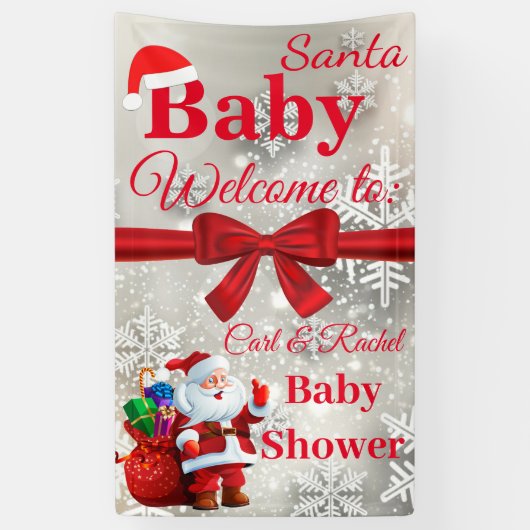 kerstbanner Baby shower Spandoek (Verticaal)