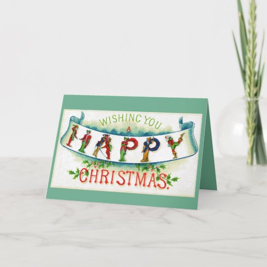kerstbanner feestdagen kaart (Voorkant)