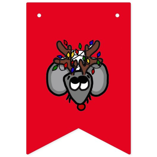 kerstbanner met Schattige feestritters Vlaggetjes (Tweede vlag)