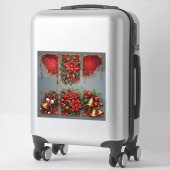 Kerstbanners met Poinsettia's Sticker (Koffer)