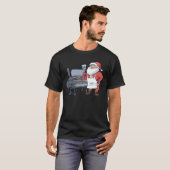 Kerstbarbecue Santa Claus Grill Smoker Steak T-shirt (Voorkant volledig)