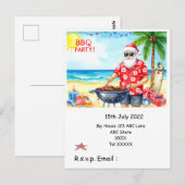 Kerstbarbecuefeest met Sinterklaas Briefkaart (Voorkant / Achterkant)