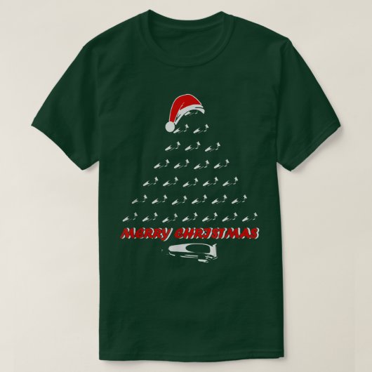 KerstBarber SweaterClipper Ugly Xmas Tree Bes T-shirt (Design voorkant)