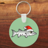 Kerstbarracuda Santa Sleutelhanger (Voorkant)
