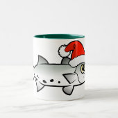 Kerstbarracuda Santa Tweekleurige Koffiemok (Center)