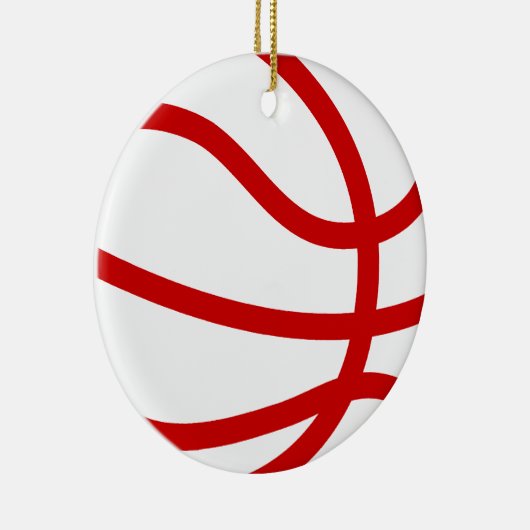 kerstbasketbal keramisch ornament (Rechts)