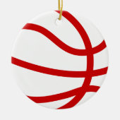 kerstbasketbal keramisch ornament (Voorkant)