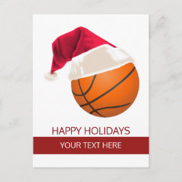 Kerstbasketbal Santa Hat briefkaarten