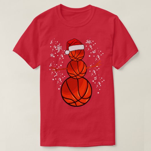 Kerstbasketbal T-shirt (Design voorkant)