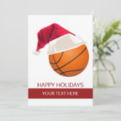 Kerstbasketbal Wenskaarten voor kerstbal Feestdagenkaart (Staand voorkant)