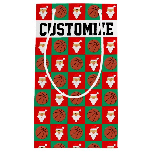 Kerstbasketballen en de Naam van de Aangepaste Spe Klein Cadeauzakje (Voorkant)