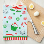 Kerstbasketbalvakantie Theedoek (Quarter Fold)