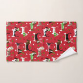 kerstbasset Hond Bad Handdoek (Handdoek)