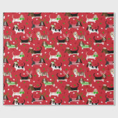 kerstbasset Hond Cadeaupapier (Vlak)