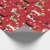 kerstbasset Hond Cadeaupapier (Hoek)