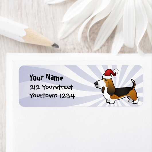 kerstbasset Hond Etiket (Insitu)