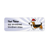 kerstbasset Hond Etiket (Voorkant)