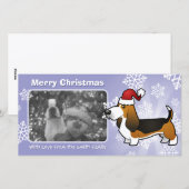 kerstbasset Hond Feestdagenkaart (Voorkant / Achterkant)