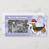 kerstbasset Hond Feestdagenkaart (Voorkant)