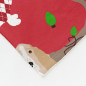 kerstbasset Hond Fleece Deken (Hoek)