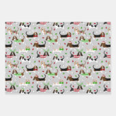 kerstbasset Hond Inpakpapier Vel (Voorkant 3)