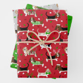 kerstbasset Hond Inpakpapier Vel (In situ)