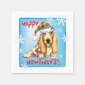 kerstbasset Hond Servet (Voorkant)