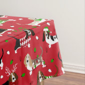 kerstbasset Hond Tafelkleed (Voorbeeld)
